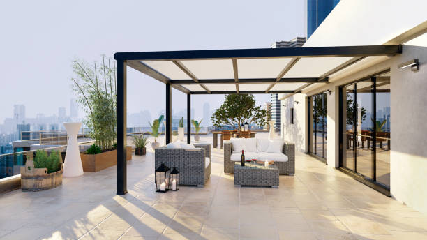 Moderne Terrassenüberdachung für stilvolle Außenbereiche